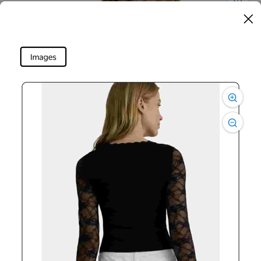 Madden NYC beautiful, versatile & stretchy Black Lace 3/4 Women's Top in XS NWT! - Picture 2 of 4